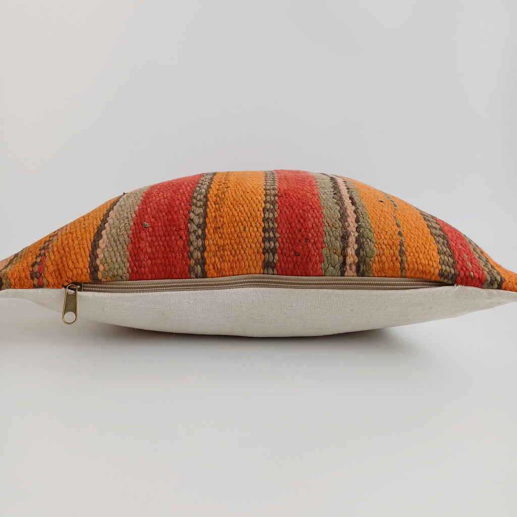 Moroccan Handmade Multicoloured Rug Cushion Cover 19''x19'' / 47x47 CM