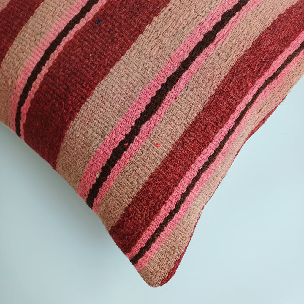Moroccan Handmade Multicoloured Rug Cushion Cover 20''x20'' / 50x50 CM
