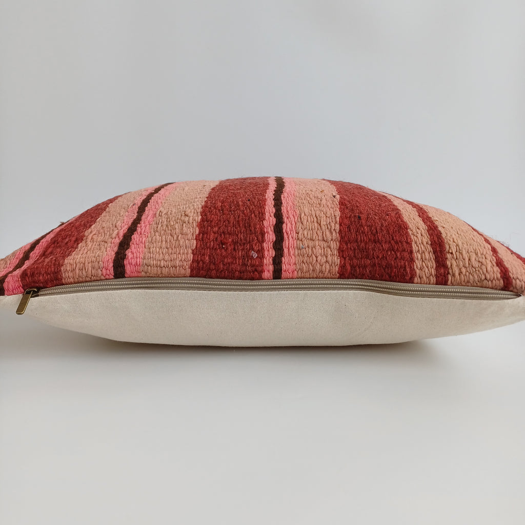 Moroccan Handmade Multicoloured Rug Cushion Cover 20''x20'' / 50x50 CM