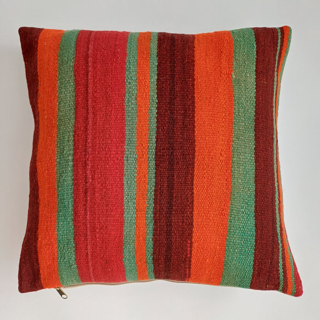 Moroccan Handmade Multicoloured Rug Cushion Cover 20''x20'' / 50x50 CM