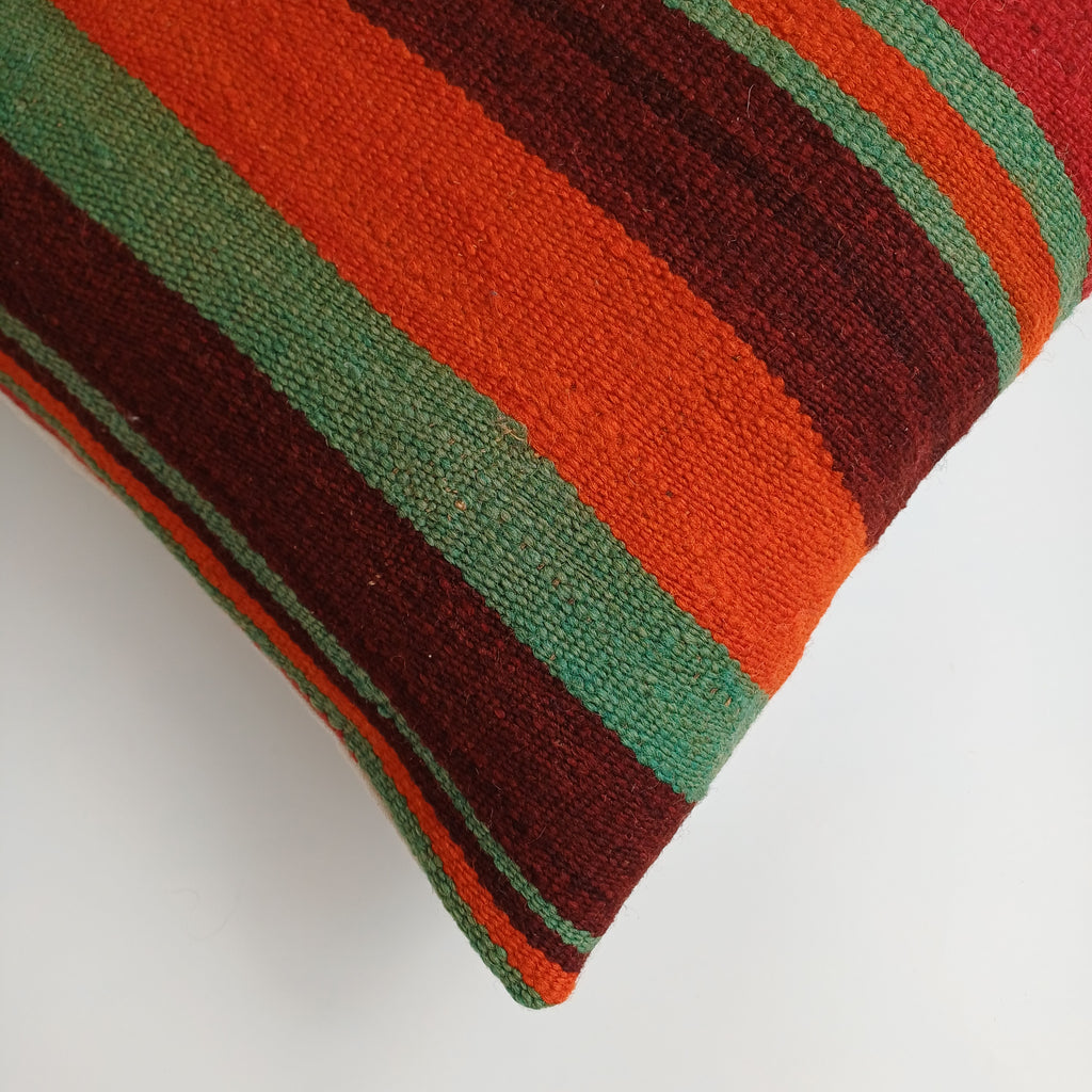 Moroccan Handmade Multicoloured Rug Cushion Cover 20''x20'' / 50x50 CM