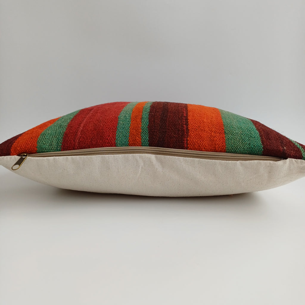 Moroccan Handmade Multicoloured Rug Cushion Cover 20''x20'' / 50x50 CM