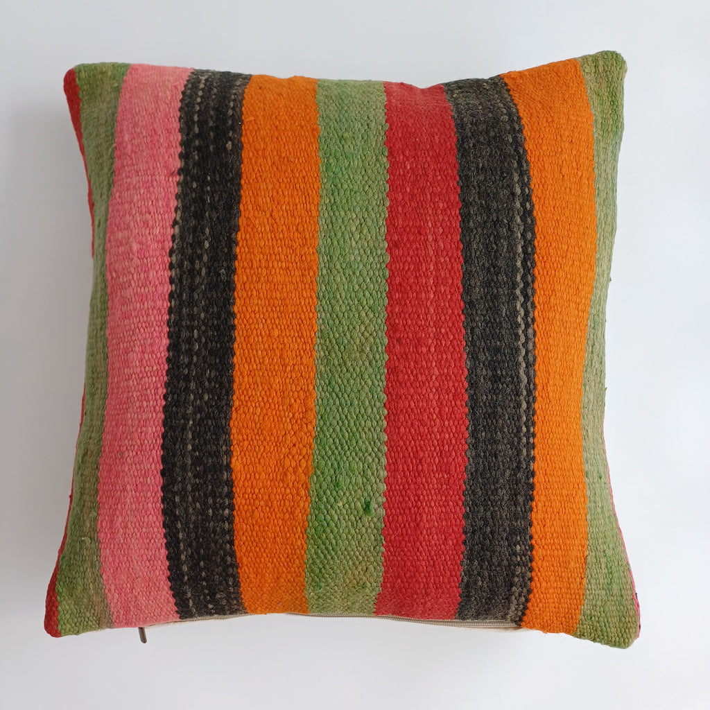 Moroccan Handmade Multicoloured Rug Cushion Cover 20''x20'' / 50x50 CM