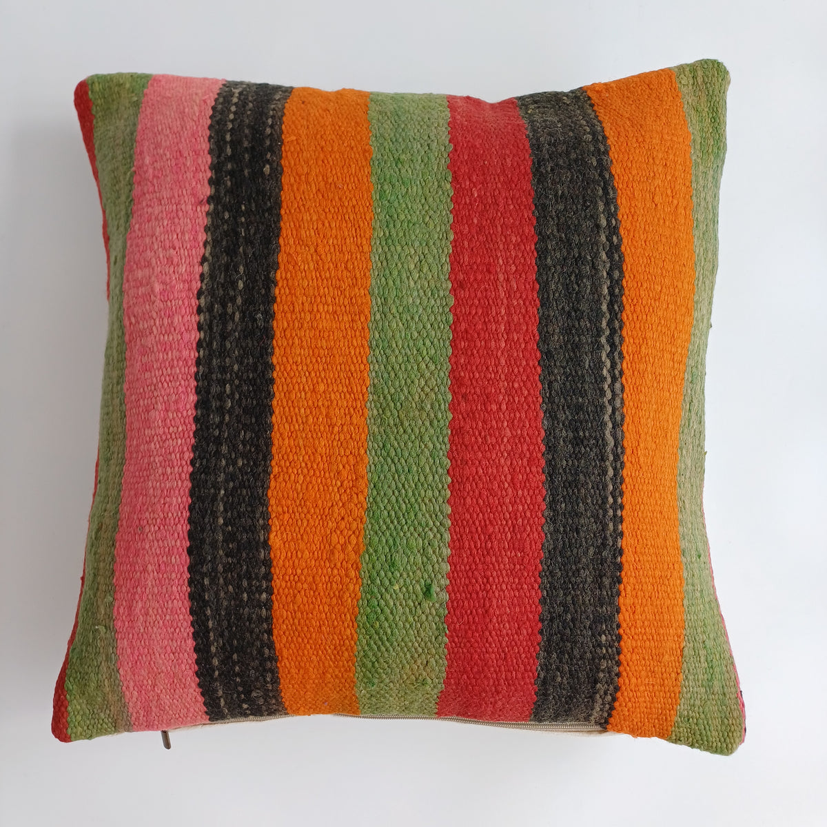 Moroccan Handmade Multicoloured Rug Cushion Cover 20''x20'' / 50x50 CM