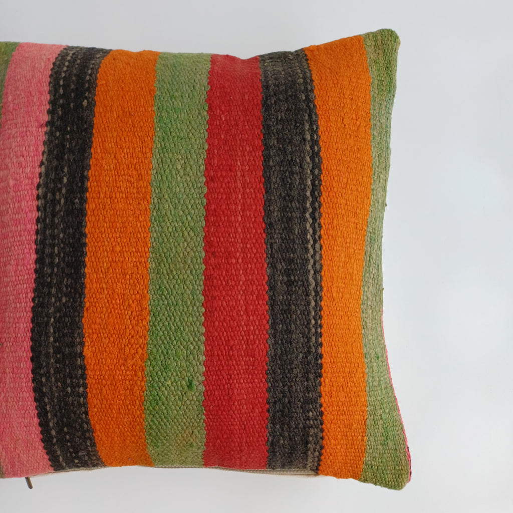 Moroccan Handmade Multicoloured Rug Cushion Cover 20''x20'' / 50x50 CM