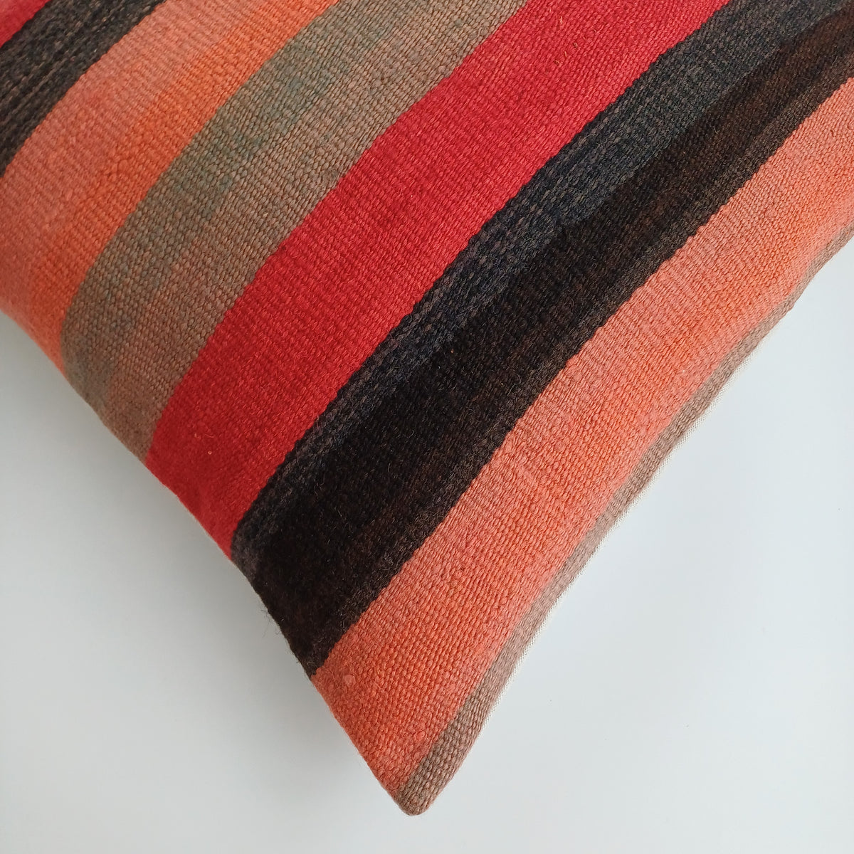 Moroccan Vintage Handmade Multicoloured Rug Cushion Cover 20''x20'' / 50x50 CM