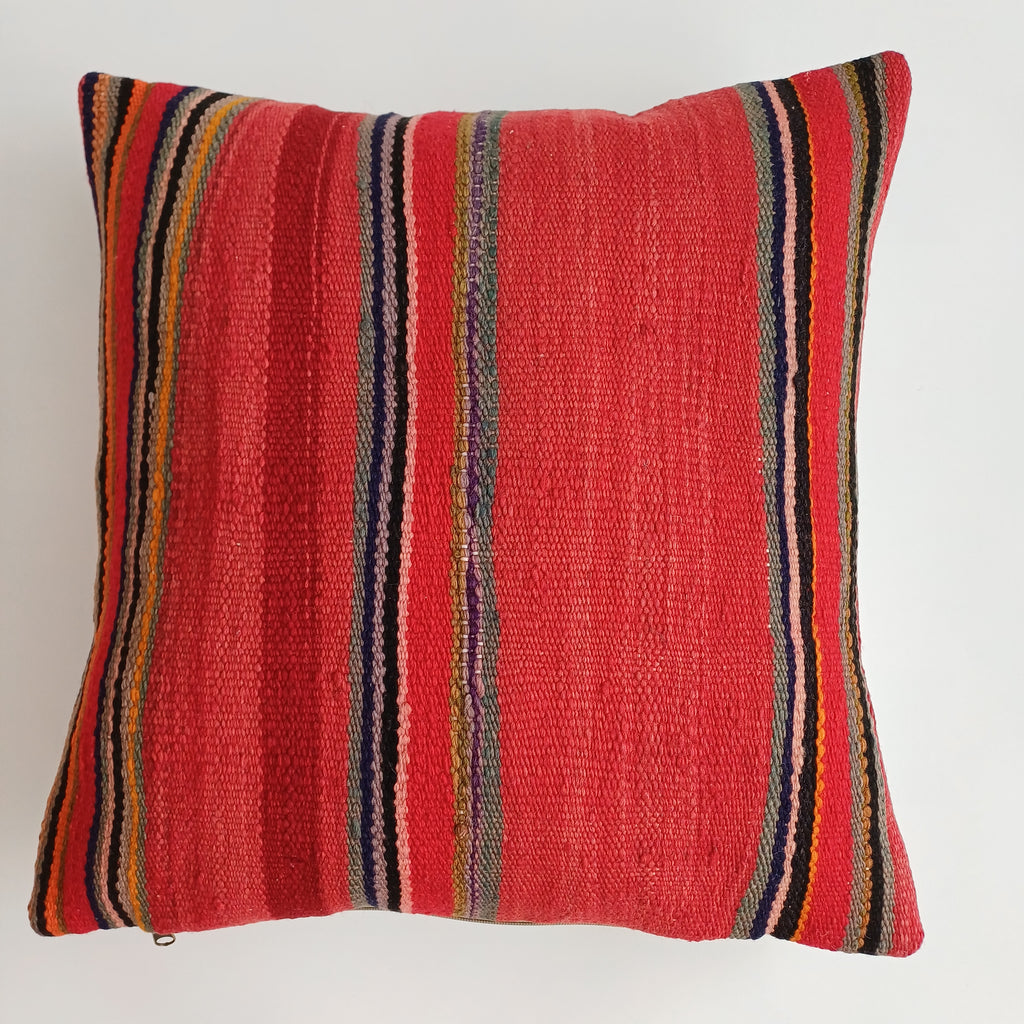 Moroccan Handmade Multicoloured Rug Cushion Cover 20''x20'' / 50x50 CM