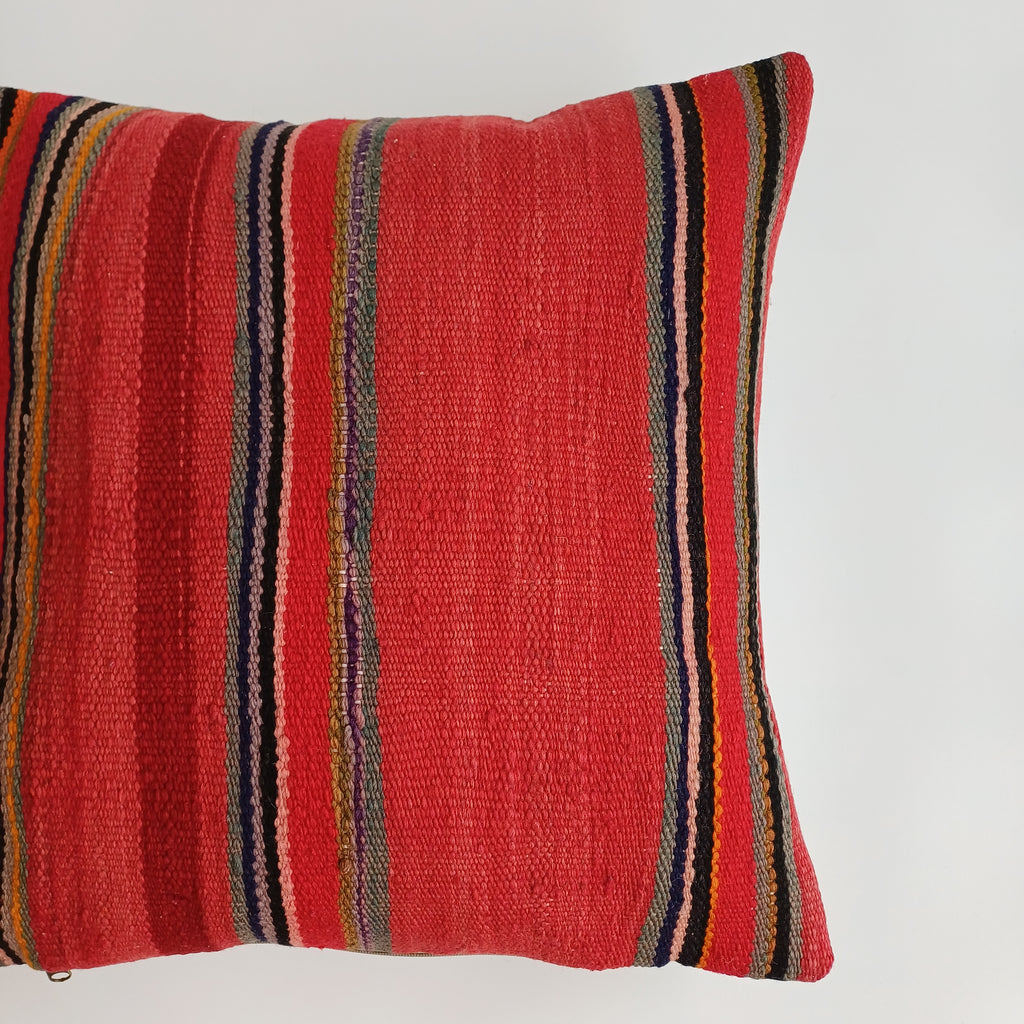 Moroccan Handmade Multicoloured Rug Cushion Cover 20''x20'' / 50x50 CM