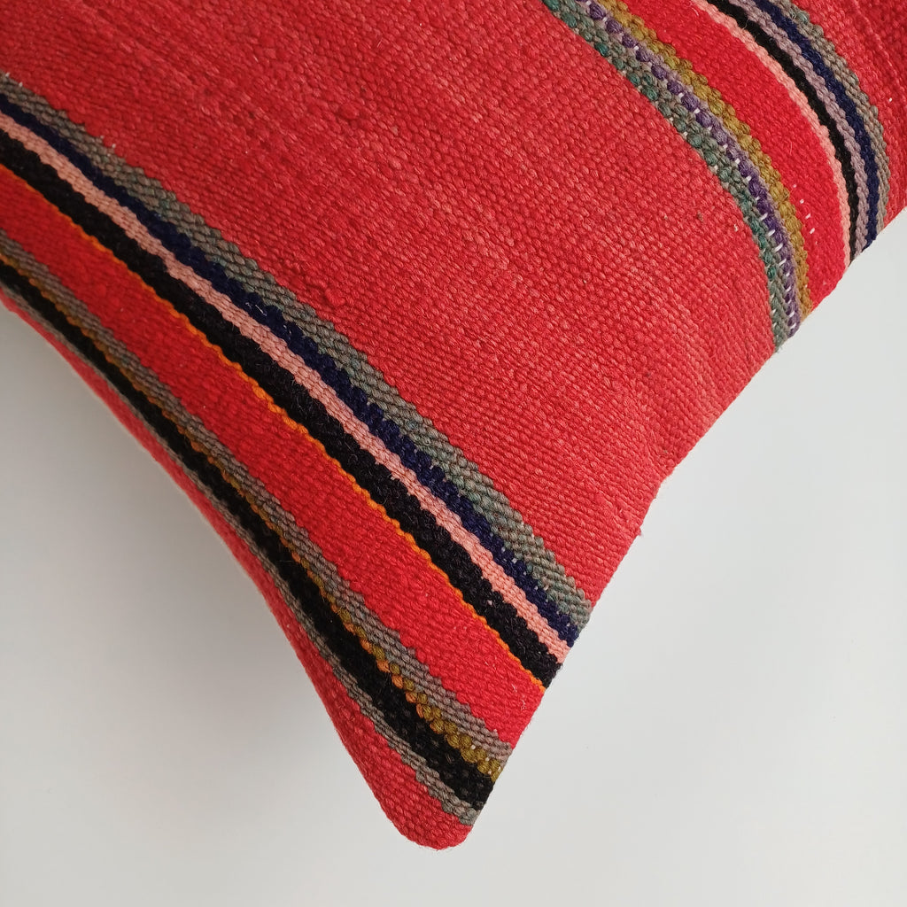 Moroccan Handmade Multicoloured Rug Cushion Cover 20''x20'' / 50x50 CM