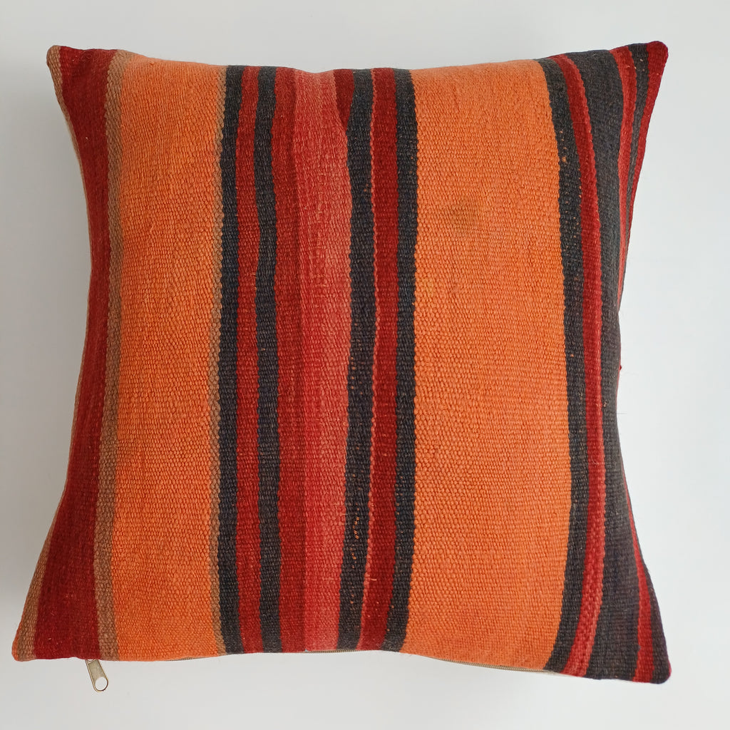Moroccan Vintage Handmade Multicoloured Rug Cushion Cover 19''x19'' / 48x48 CM