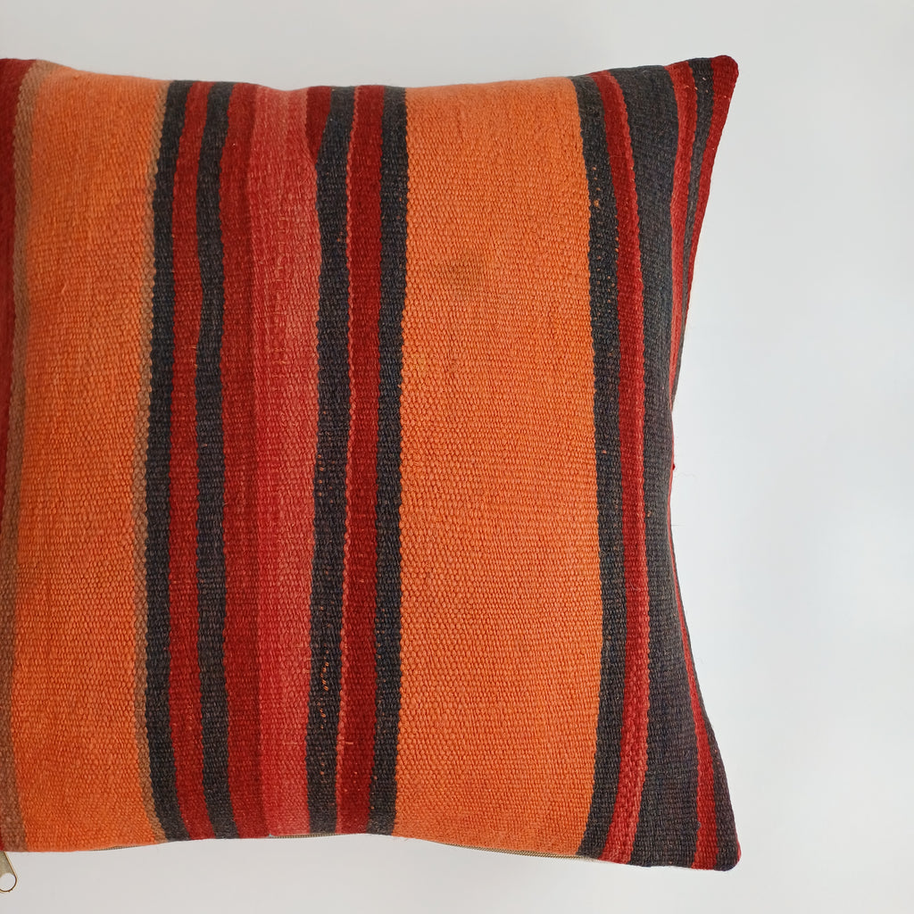 Moroccan Vintage Handmade Multicoloured Rug Cushion Cover 19''x19'' / 48x48 CM