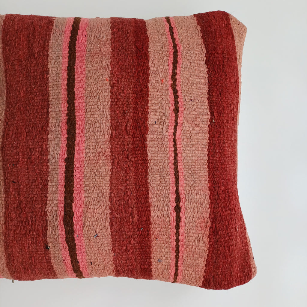 Moroccan Vintage Handmade Multicoloured Rug Cushion Cover 19''x19'' / 48x48 CM
