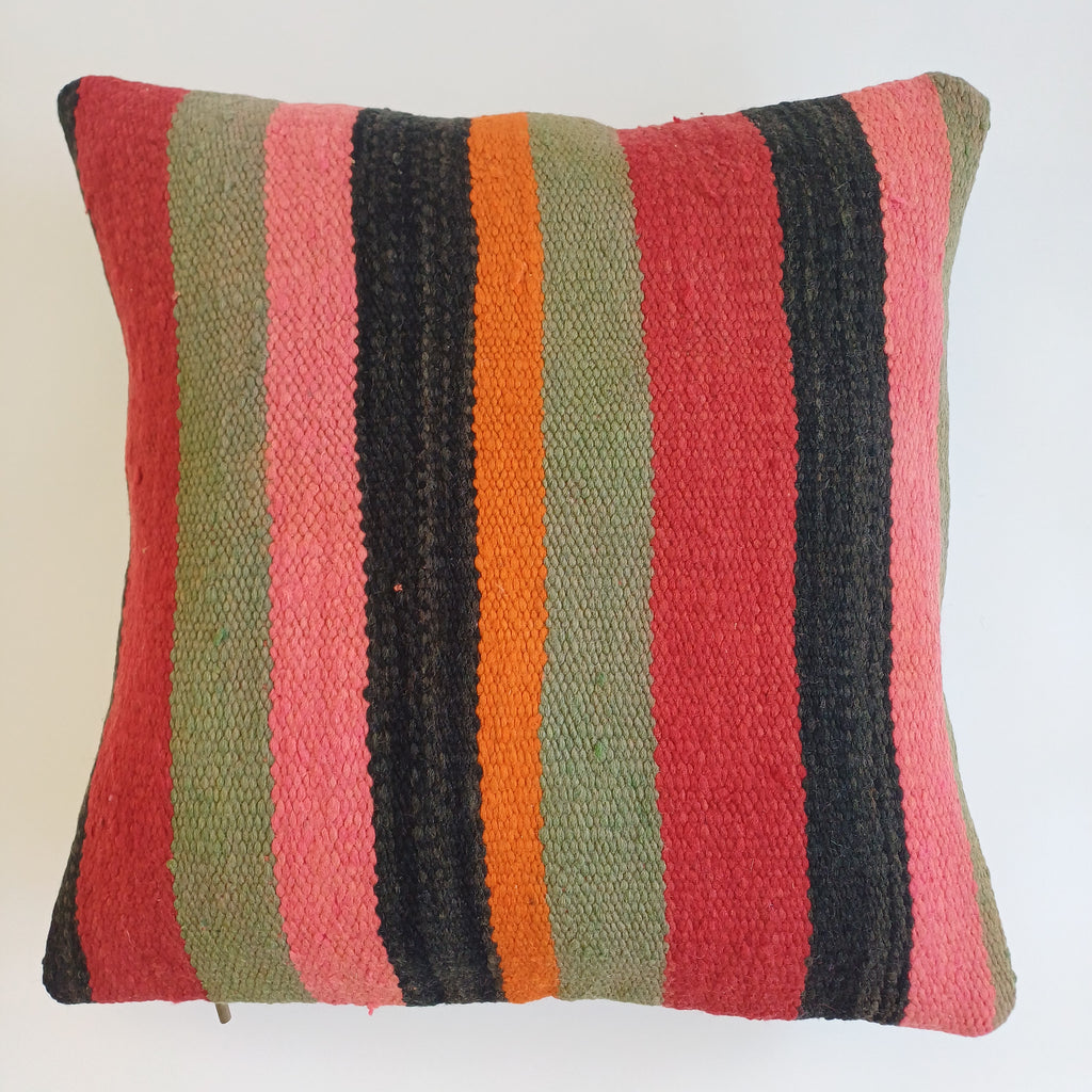 Moroccan Handmade Multicoloured Rug Cushion Cover 20''x20'' / 50x50 CM