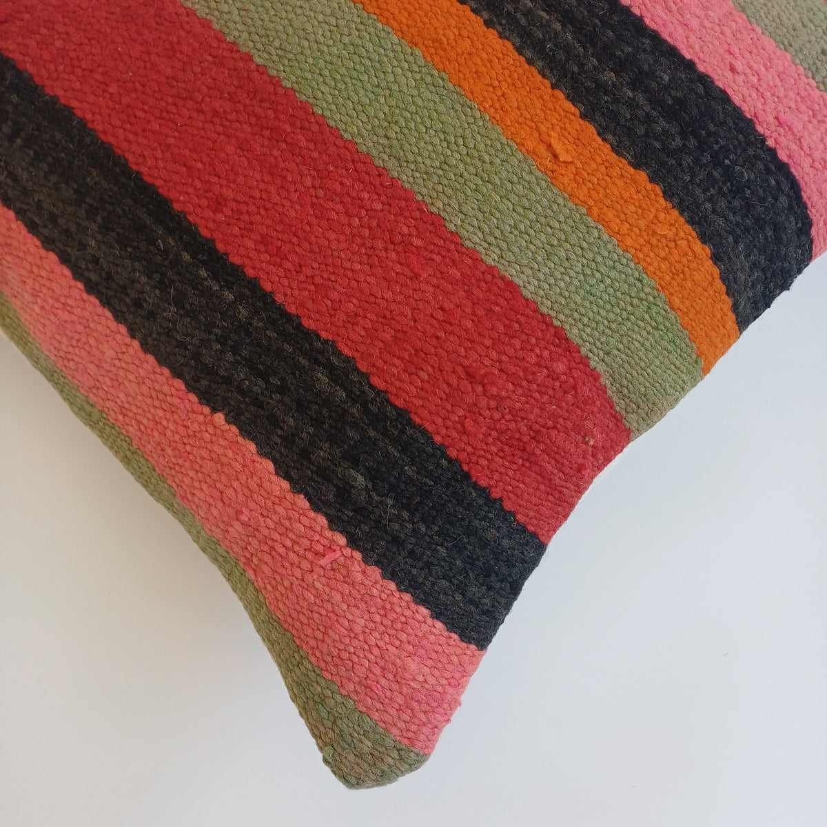 Moroccan Handmade Multicoloured Rug Cushion Cover 20''x20'' / 50x50 CM