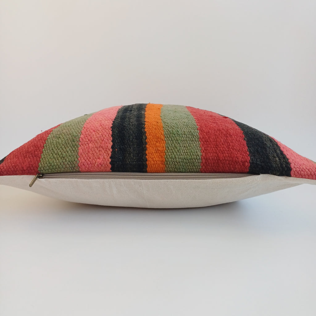 Moroccan Handmade Multicoloured Rug Cushion Cover 20''x20'' / 50x50 CM