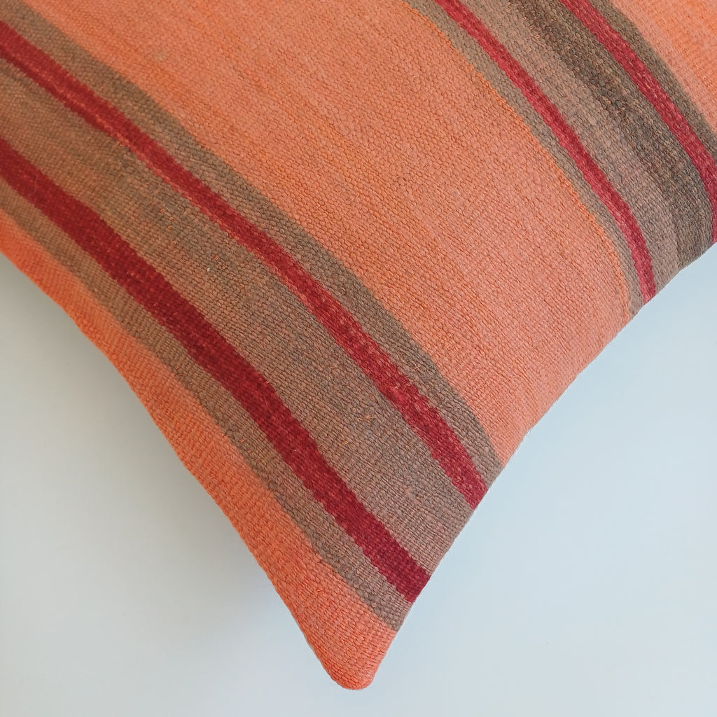 Moroccan Vintage Handmade Multicoloured Rug Cushion Cover 20''x20'' / 50x50 CM