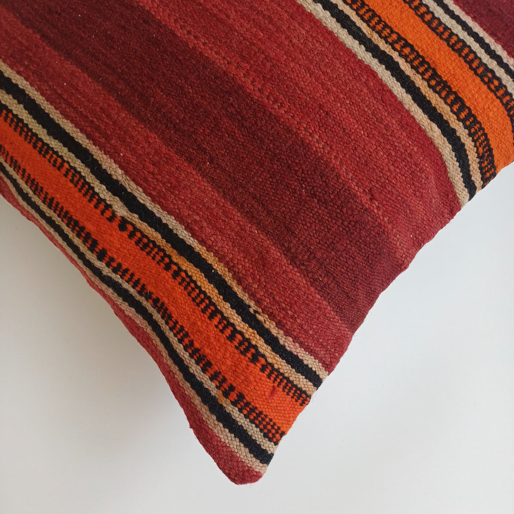 Moroccan Handmade Multicoloured Rug Cushion Cover 20''x20'' / 50x50 CM