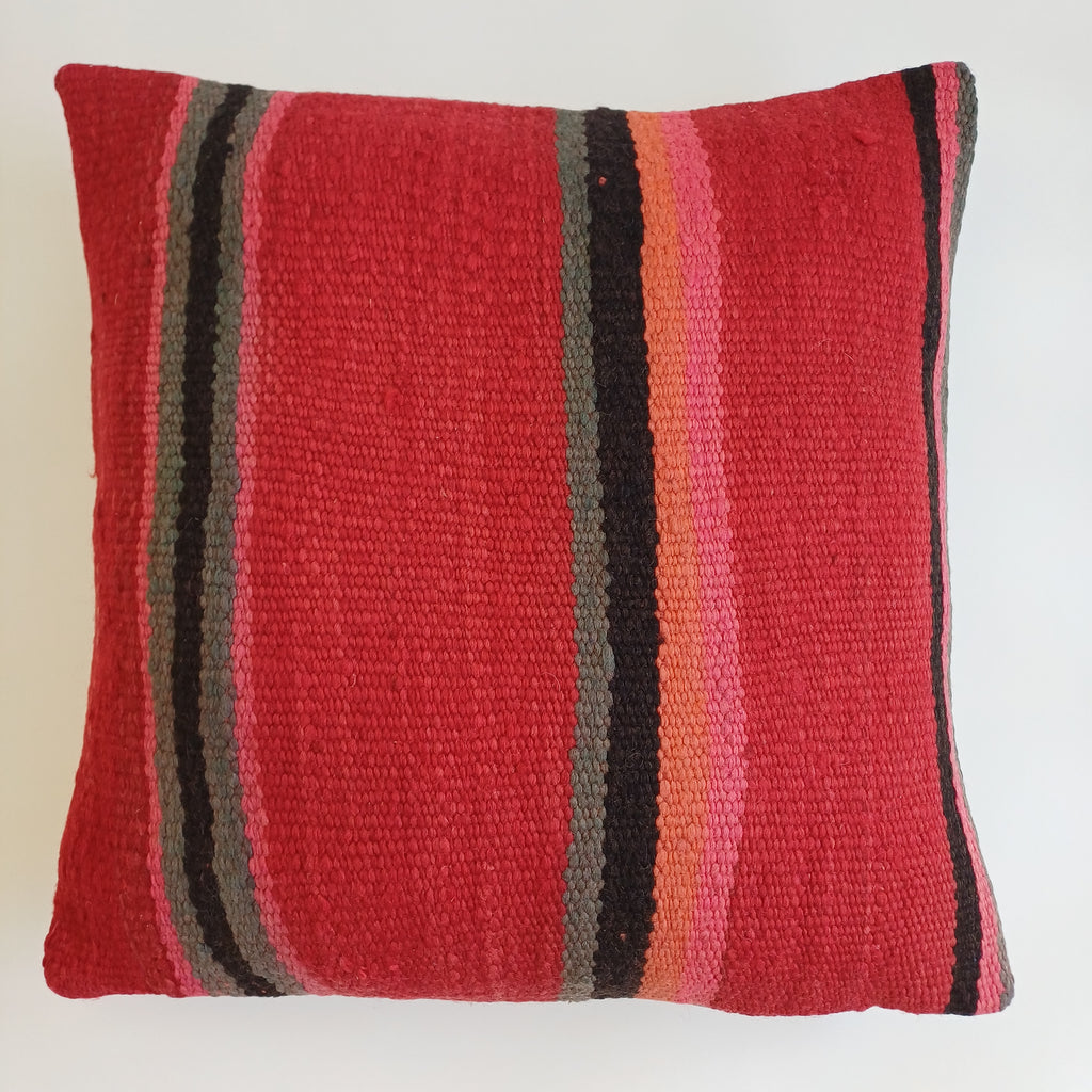 Moroccan Handmade Multicoloured Rug Cushion Cover 20''x20'' / 50x50 CM