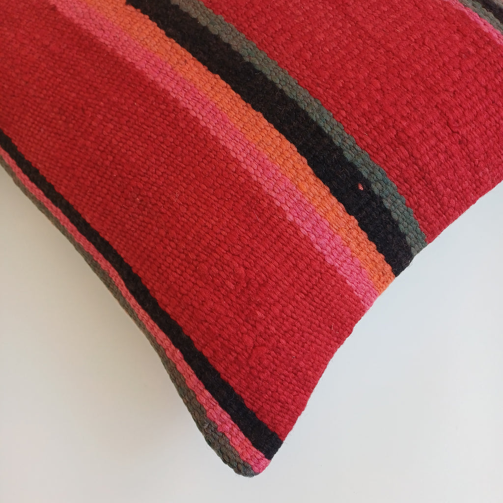Moroccan Handmade Multicoloured Rug Cushion Cover 20''x20'' / 50x50 CM