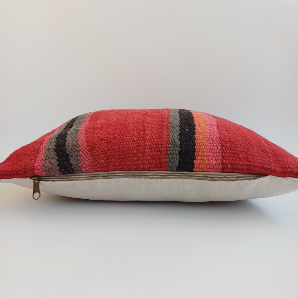 Moroccan Handmade Multicoloured Rug Cushion Cover 20''x20'' / 50x50 CM