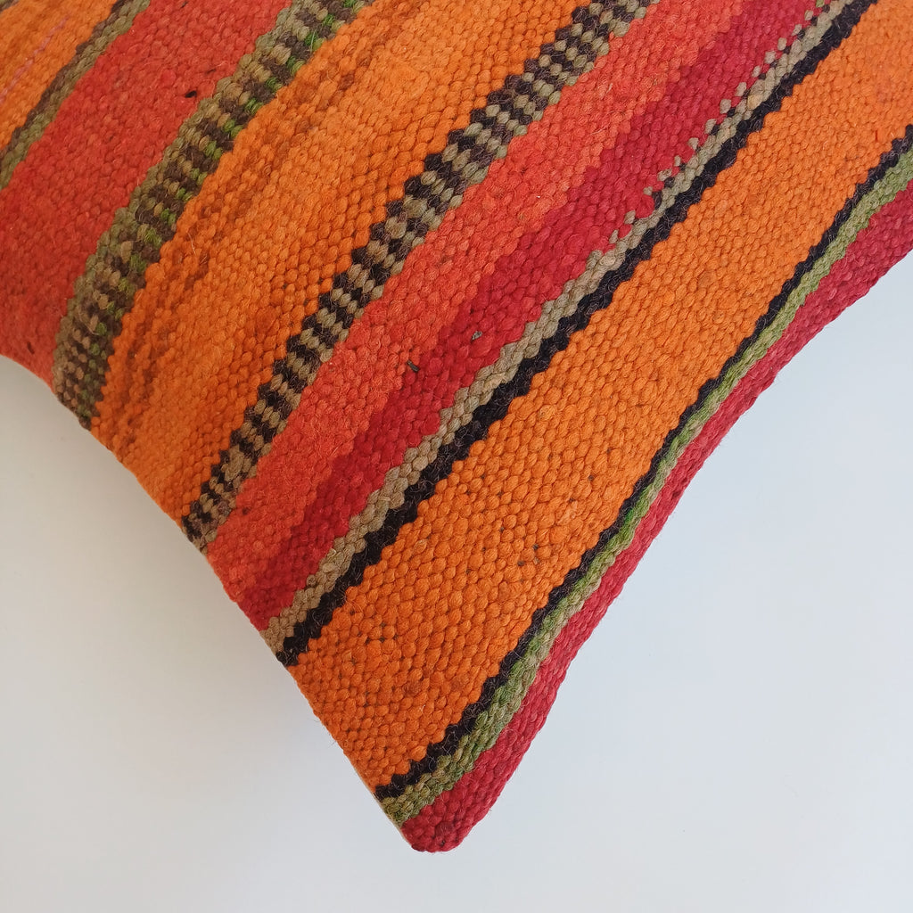 Moroccan Handmade Multicoloured Rug Cushion Cover 19''x19'' / 48x48 CM