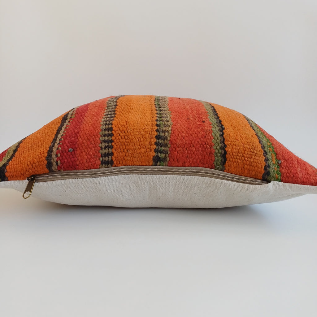 Moroccan Handmade Multicoloured Rug Cushion Cover 19''x19'' / 48x48 CM