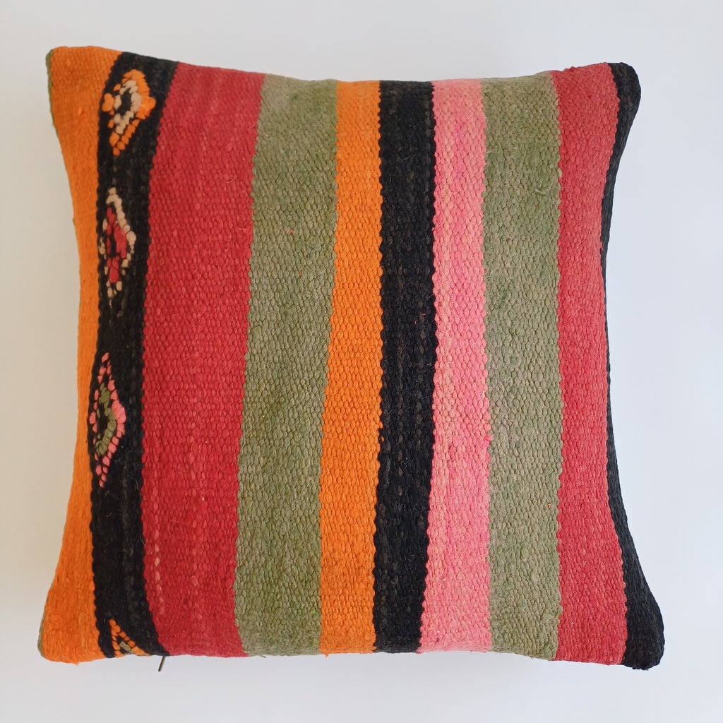 Moroccan Handmade Multicoloured Rug Cushion Cover 20''x20'' / 50x50 CM