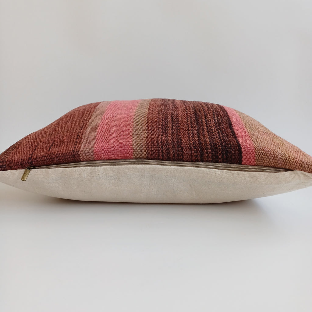 Moroccan Handmade Multicoloured Rug Cushion Cover 20''x20'' / 50x50 CM