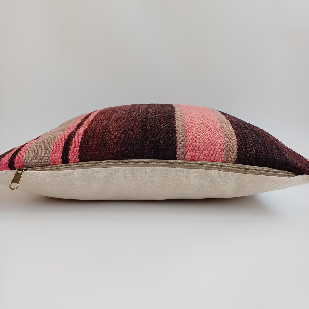 Moroccan Handmade Multicoloured Rug Cushion Cover 20''x20'' / 50x50 CM