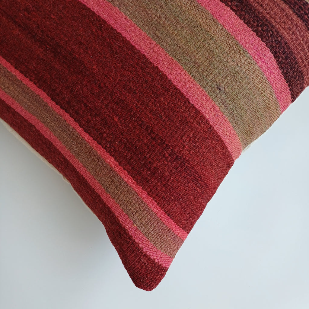 Moroccan Handmade Multicoloured Rug Cushion Cover 20''x20'' / 50x50 CM