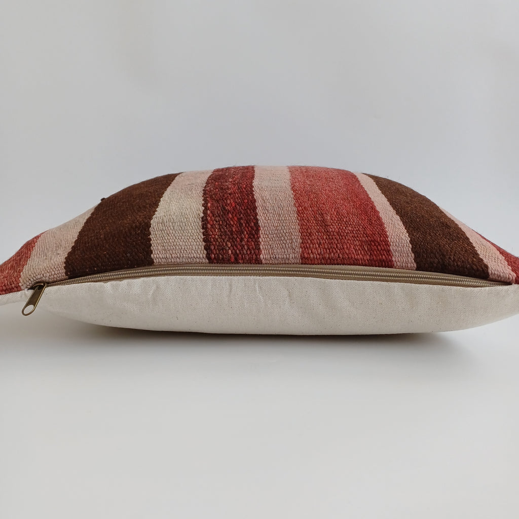 Moroccan Handmade Multicoloured Rug Cushion Cover 20''x20'' / 50x50 CM