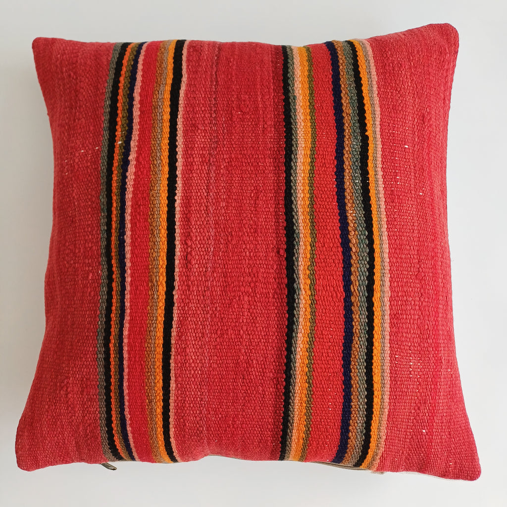 Moroccan Handmade Multicoloured Rug Cushion Cover 20''x20'' / 50x50 CM