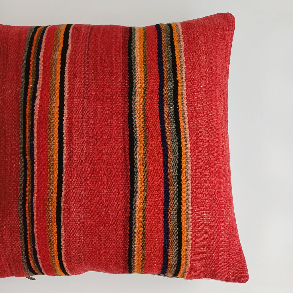 Moroccan Handmade Multicoloured Rug Cushion Cover 20''x20'' / 50x50 CM