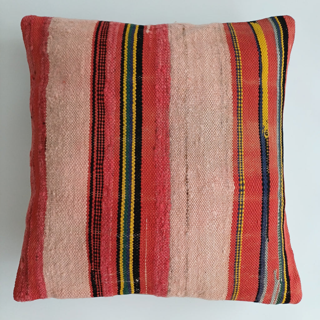 Moroccan Handmade Multicoloured Rug Cushion Cover 20''x20'' / 50x50 CM