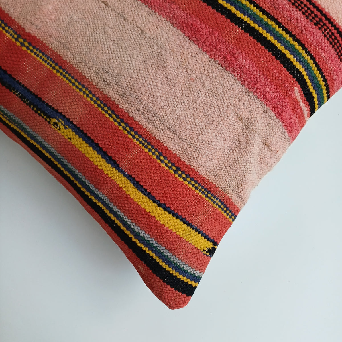 Moroccan Handmade Multicoloured Rug Cushion Cover 20''x20'' / 50x50 CM