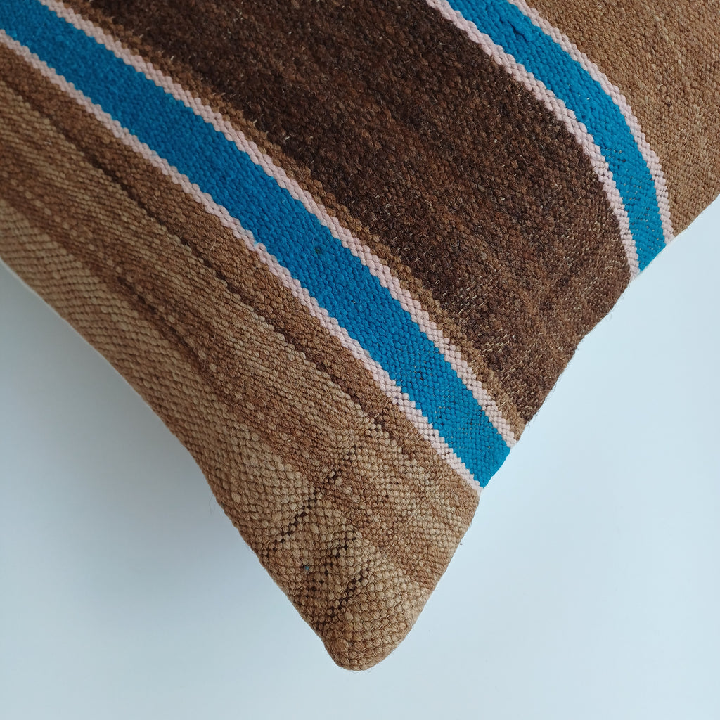 Moroccan Handmade Multicoloured Rug Cushion Cover 20''x20'' / 50x50 CM