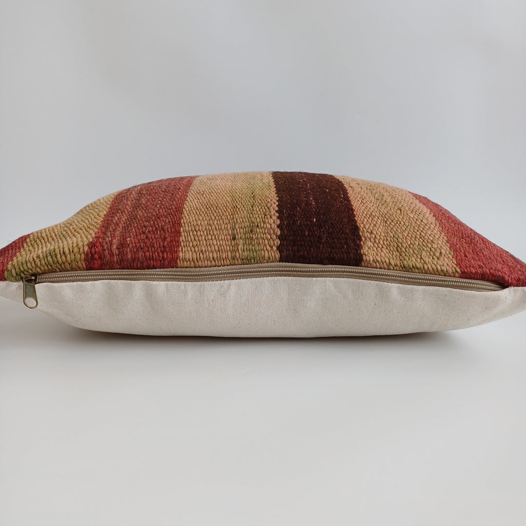 Moroccan Handmade Multicoloured Rug Cushion Cover 20''x20'' / 50x50 CM