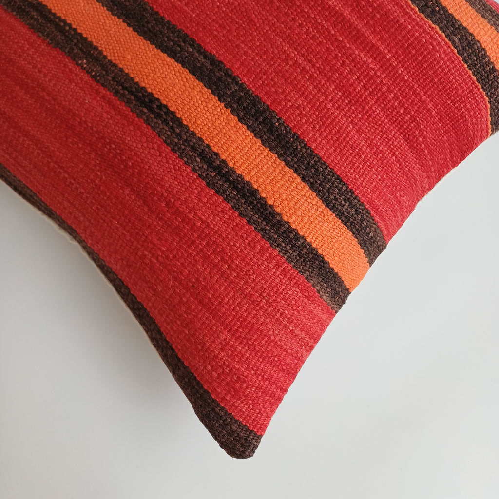 Moroccan Handmade Multicoloured Rug Cushion Cover 20''x20'' / 50x50 CM