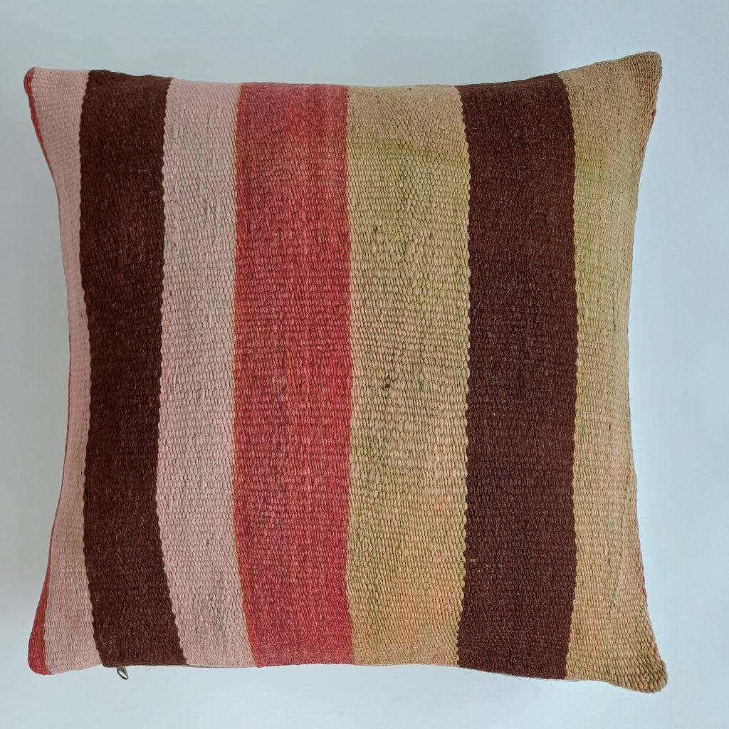 Moroccan Handmade Multicoloured Rug Cushion Cover 20''x20'' / 50x50 CM