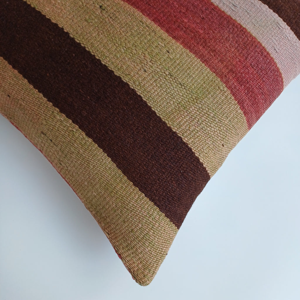 Moroccan Handmade Multicoloured Rug Cushion Cover 20''x20'' / 50x50 CM