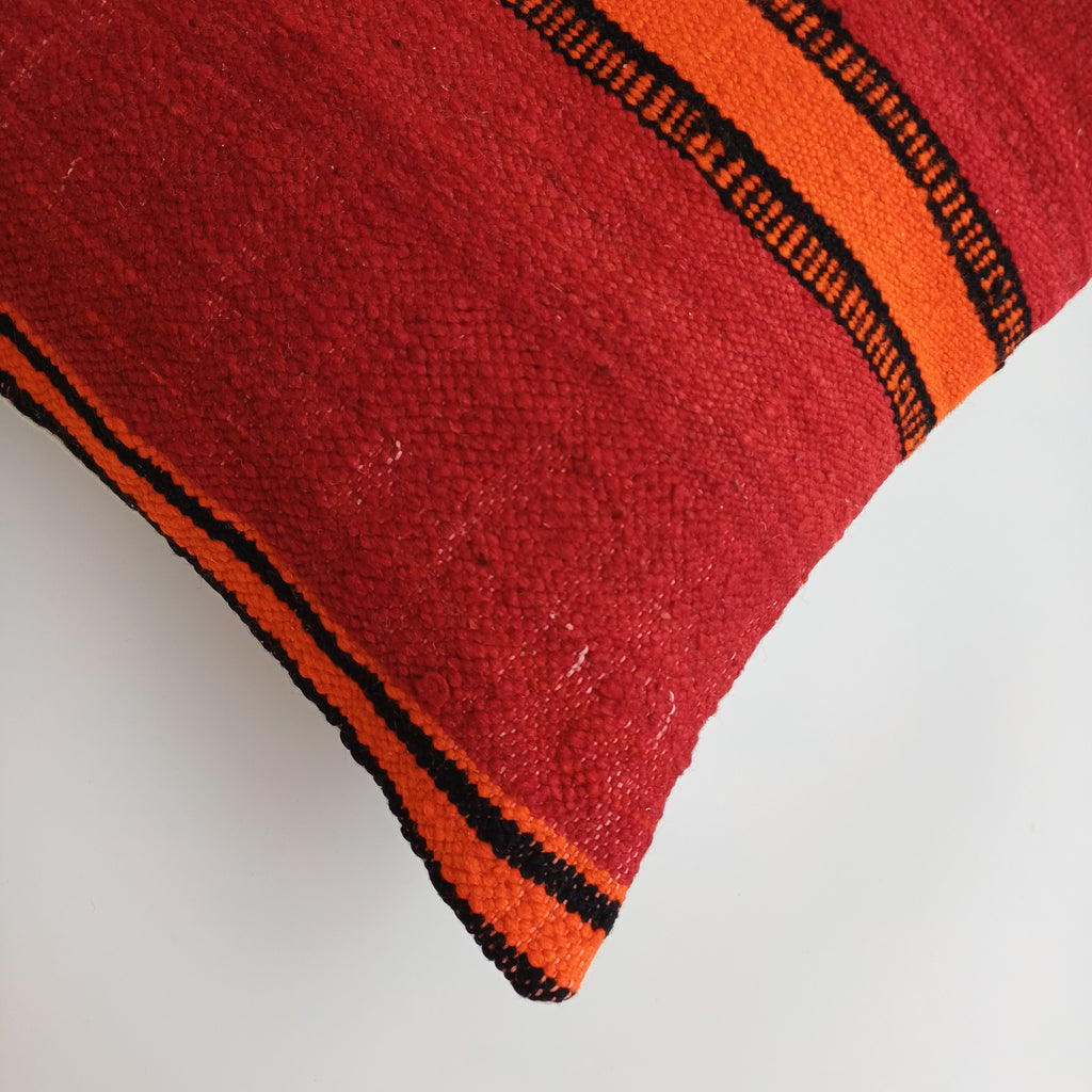 Moroccan Handmade Multicoloured Rug Cushion Cover 20''x20'' / 50x50 CM
