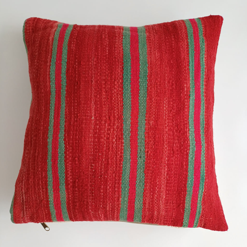 Moroccan Handmade Multicoloured Rug Cushion Cover 20''x20'' / 50x50 CM