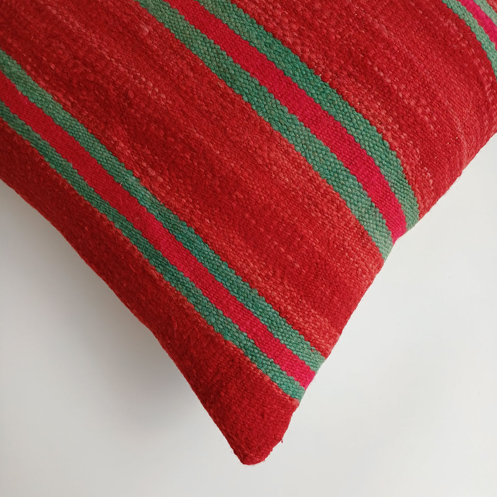 Moroccan Handmade Multicoloured Rug Cushion Cover 20''x20'' / 50x50 CM