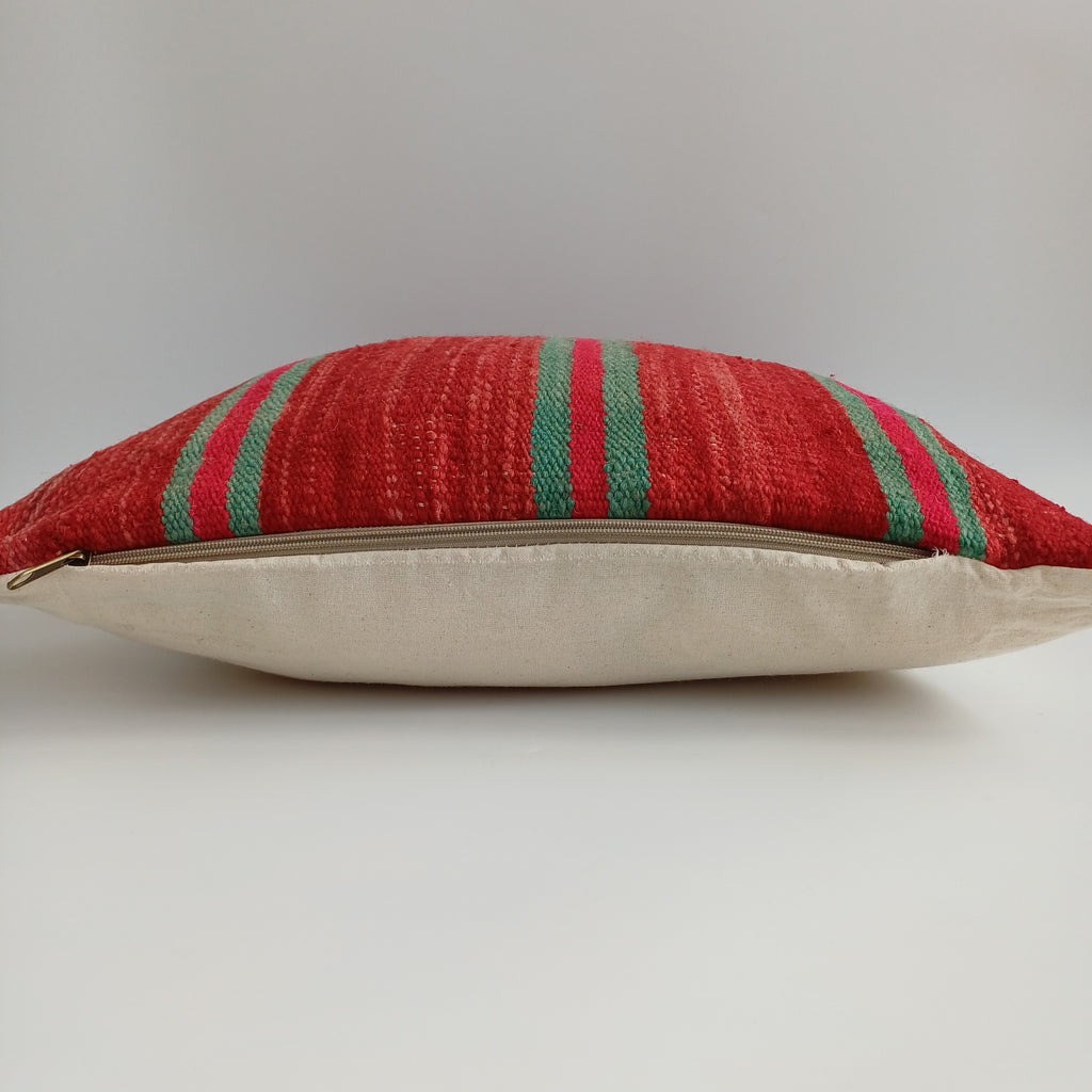 Moroccan Handmade Multicoloured Rug Cushion Cover 20''x20'' / 50x50 CM