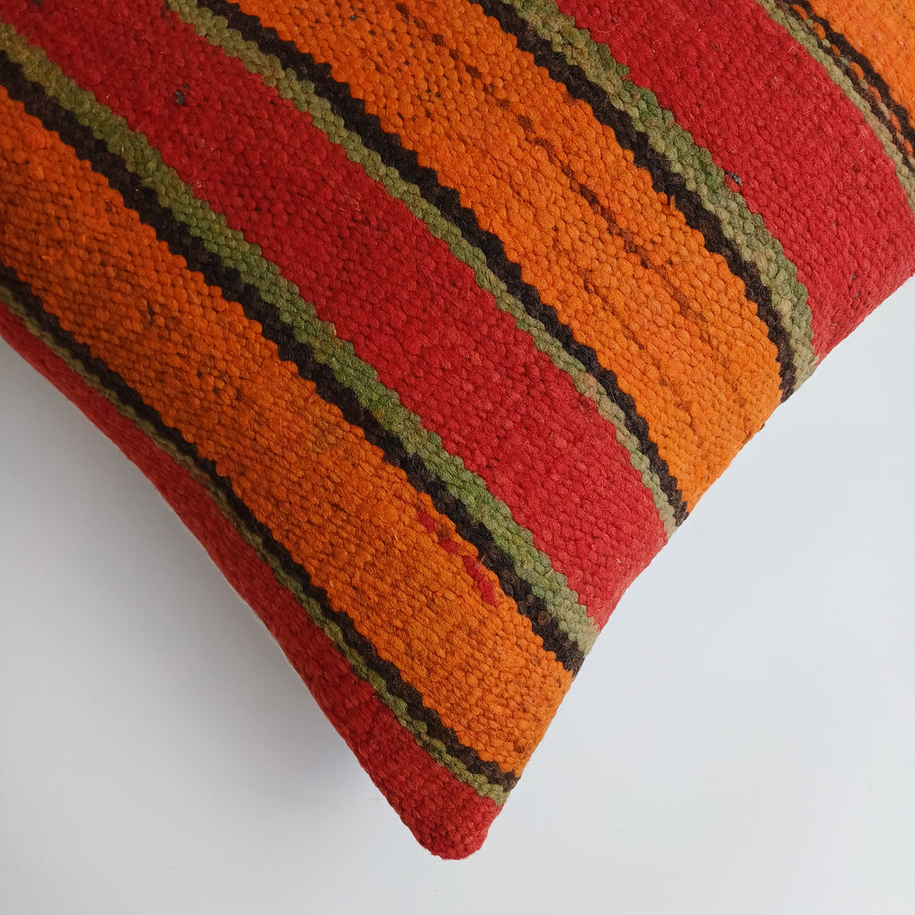 Moroccan Handmade Multicoloured Rug Cushion Cover 19''x19'' / 48x48 CM