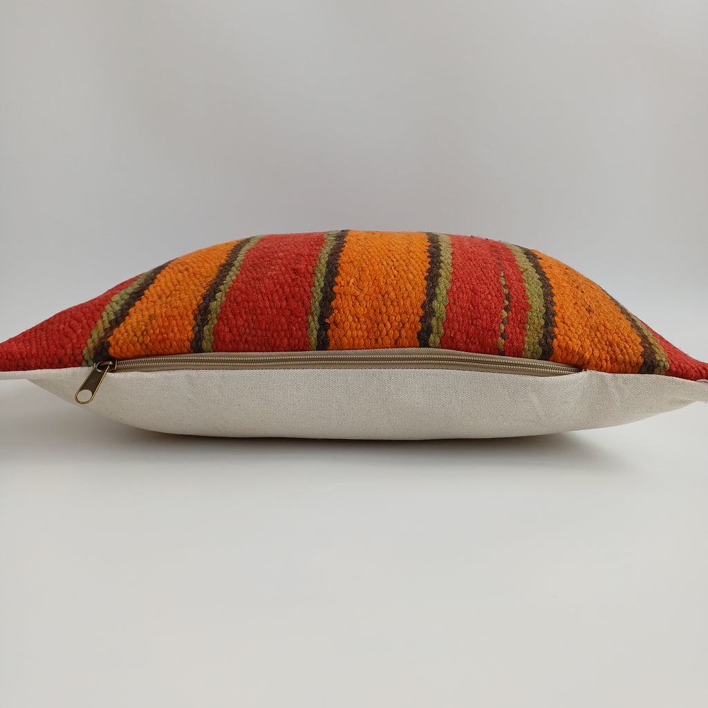 Moroccan Handmade Multicoloured Rug Cushion Cover 19''x19'' / 48x48 CM