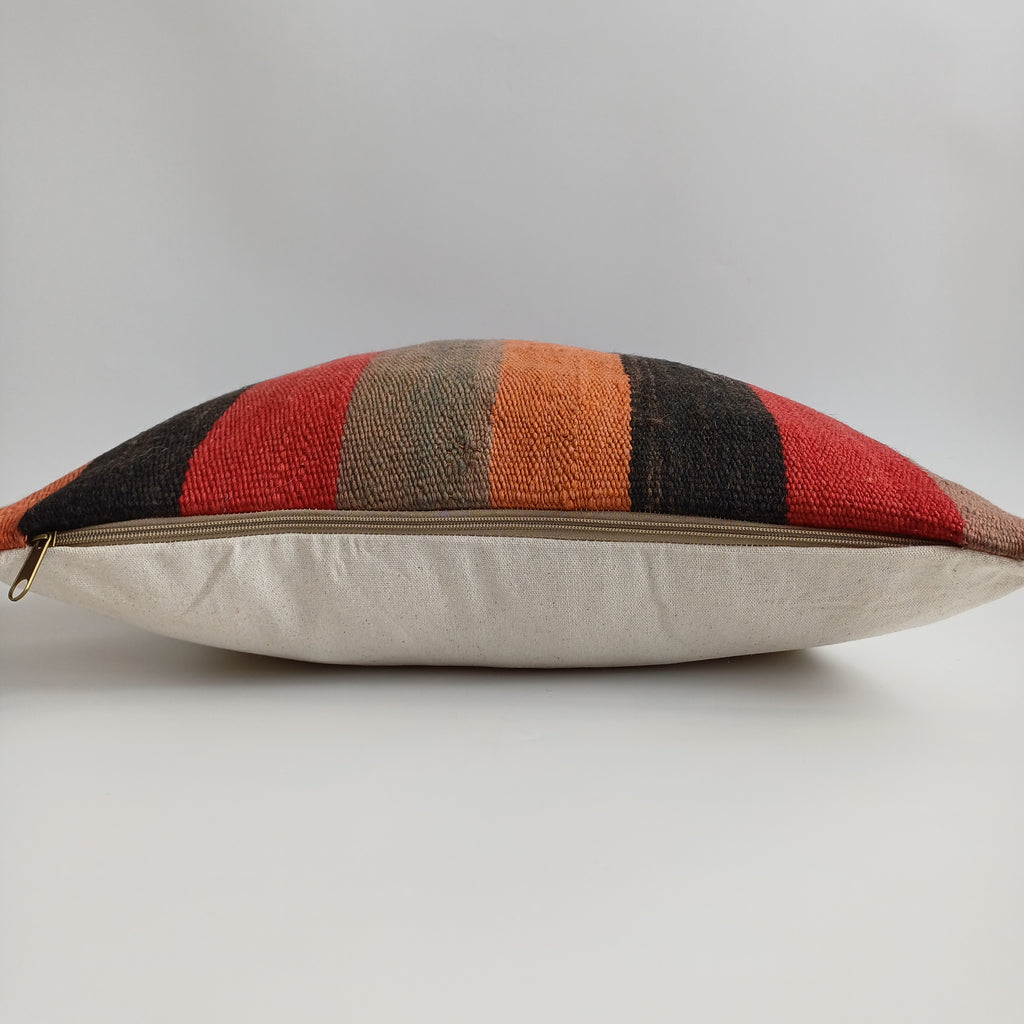 Moroccan Handmade Multicoloured Rug Cushion Cover 20''x20'' / 50x50 CM