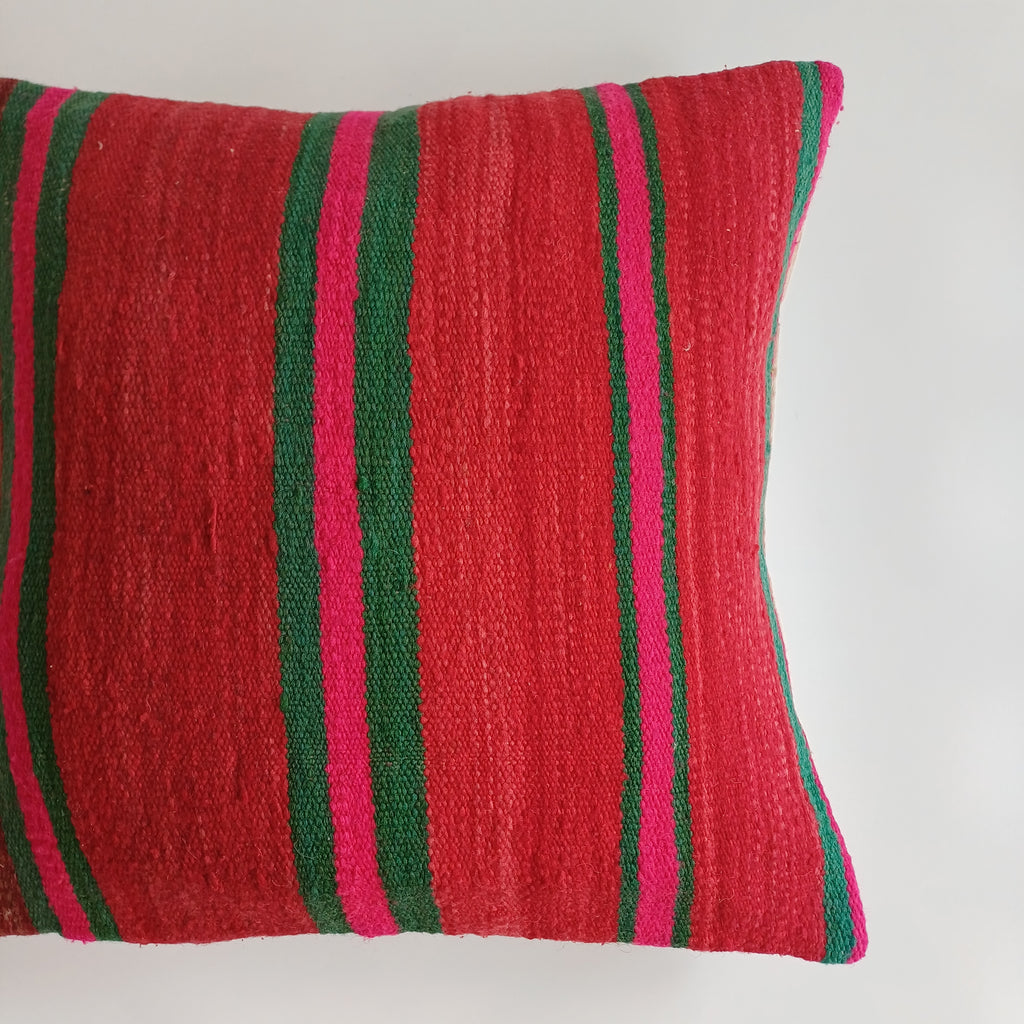 Moroccan Handmade Multicoloured Rug Cushion Cover 20''x20'' / 50x50 CM