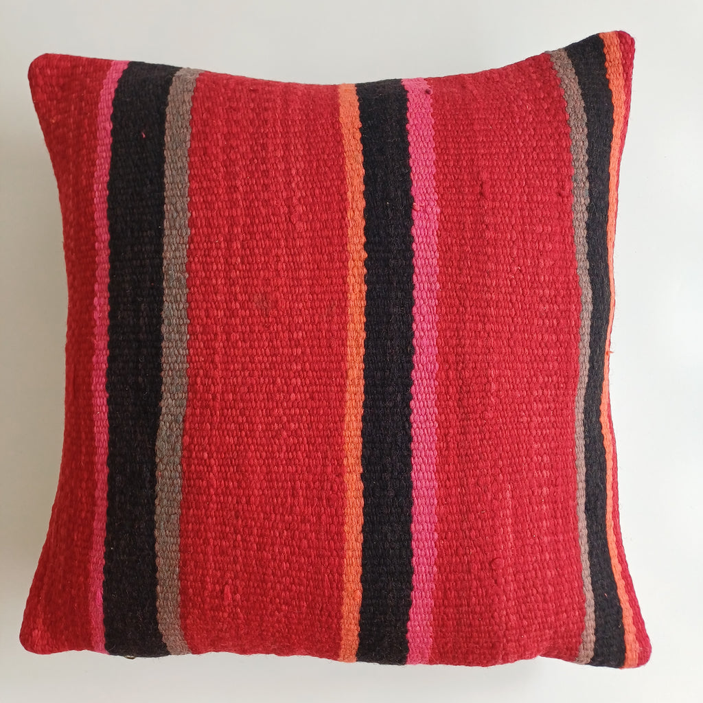 Moroccan Handmade Multicoloured Rug Cushion Cover 19''x19'' / 48x48 CM