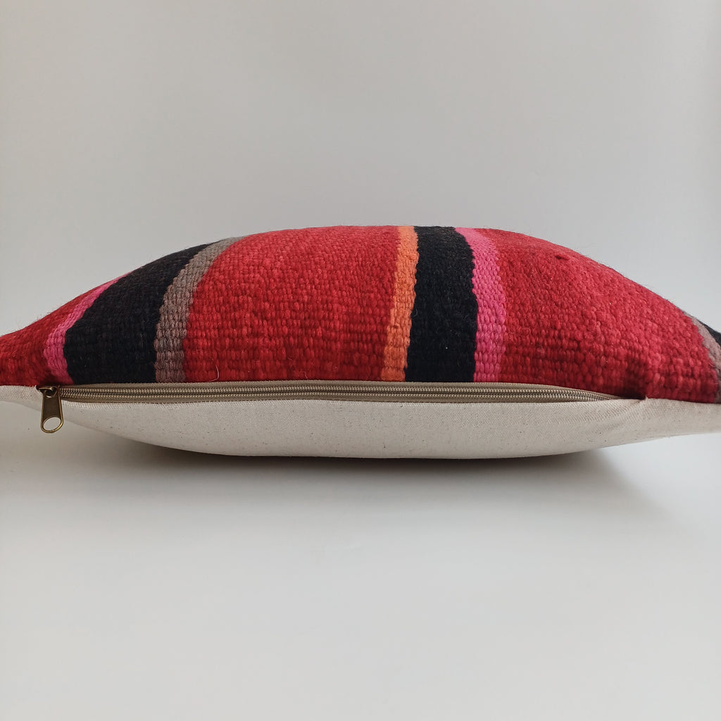 Moroccan Handmade Multicoloured Rug Cushion Cover 19''x19'' / 48x48 CM